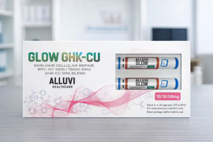 Glow 70mg peptide vial - GHK-Cu BPC-157 TB-500 blend UK